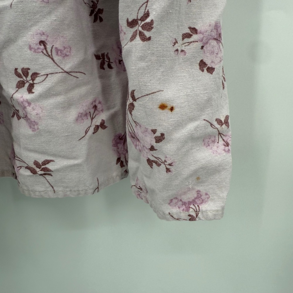 Vintage Washington Dee Cee Upcycled Denim Overall Dress Pink Floral Measurements - Picture 12 of 13